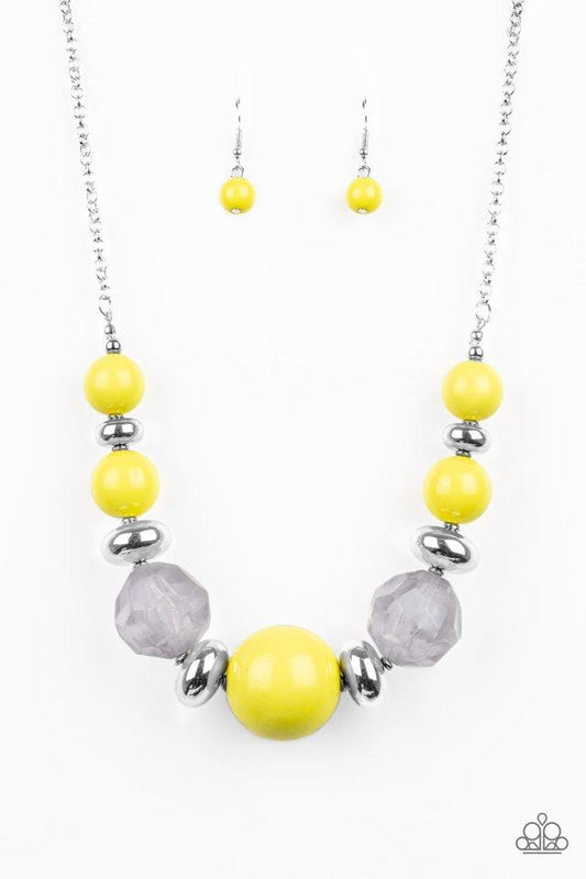 Paparazzi Necklace ~ Daytime Drama - Yellow