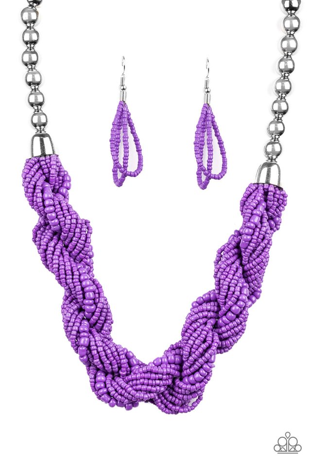 Savannah Surfin - Purple - Paparazzi Necklace Image