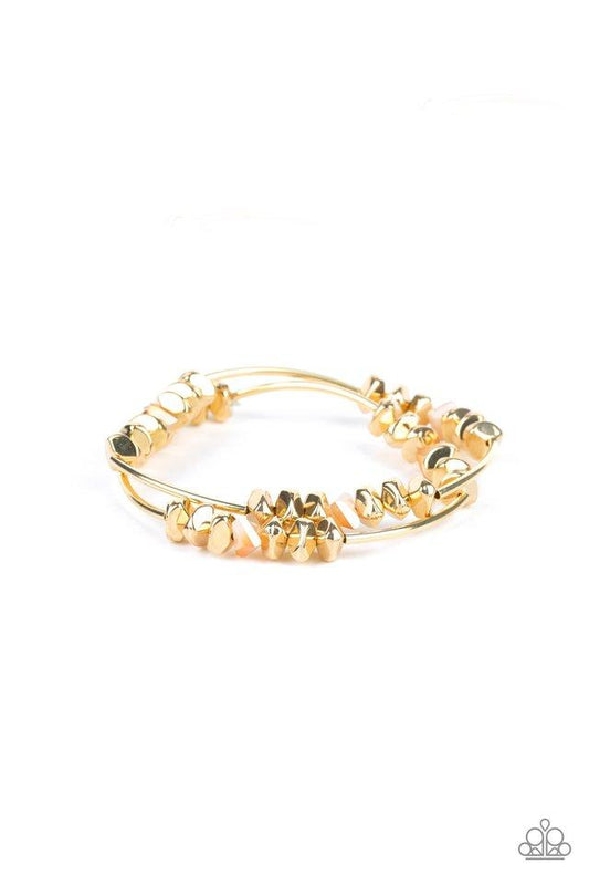 Paparazzi Bracelet ~ Get The GLOW On The Road - Gold