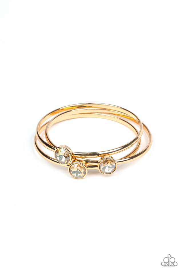 Be All You Can BEDAZZLE - Gold - Paparazzi Bracelet Image