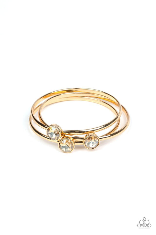Be All You Can BEDAZZLE - Gold - Paparazzi Bracelet Image