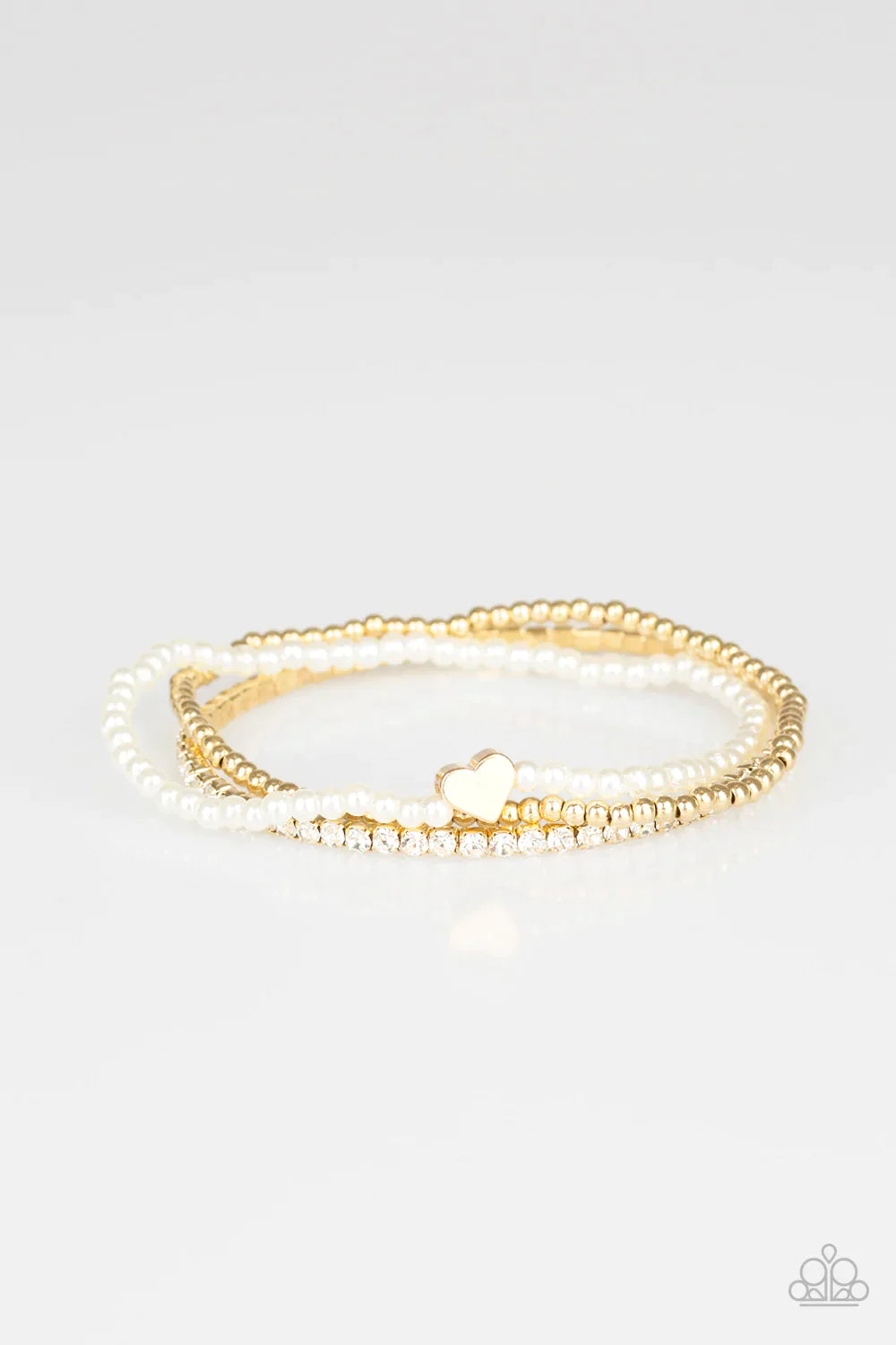 Paparazzi Bracelet ~ Cuter Than Cupid - Gold