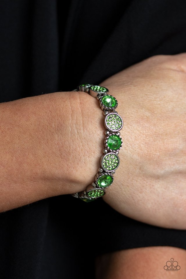 Take A Moment To Reflect - Green - Paparazzi Bracelet Image