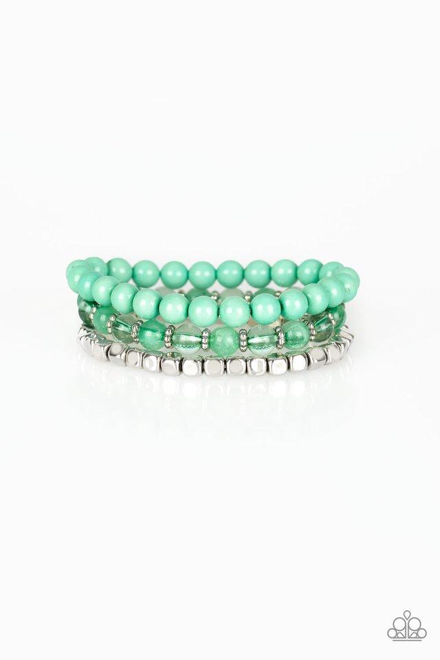 Paparazzi Bracelet ~ Globetrotter Glam - Green