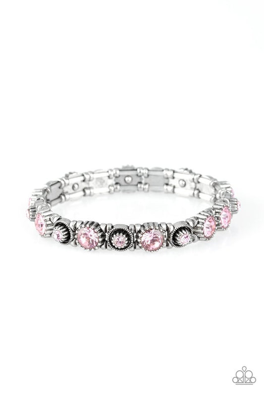 Heavy On The Sparkle - Pink - Paparazzi Bracelet Image