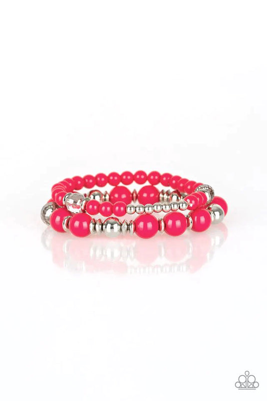 Paparazzi Bracelet ~ Colorful Collisions - Pink