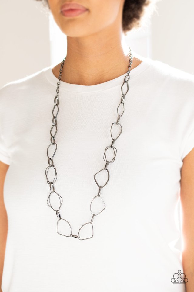 Attitude Adjustment - Black - Paparazzi Necklace Image