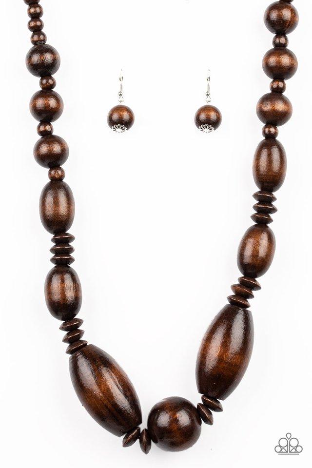 Paparazzi Necklace ~ Summer Breezin - Brown