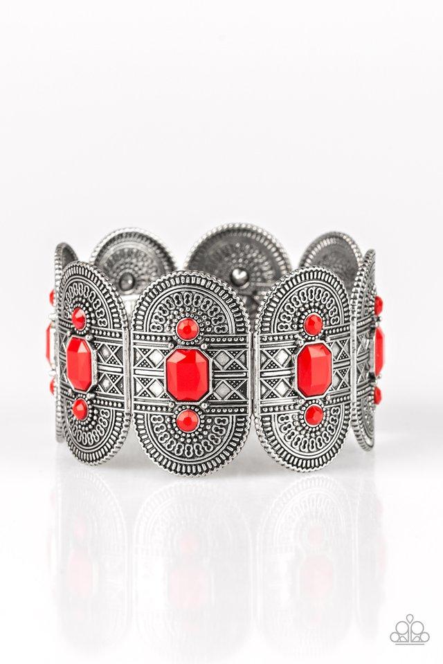 Paparazzi Bracelet ~ Turn Up The TROPICAL Heat - Red