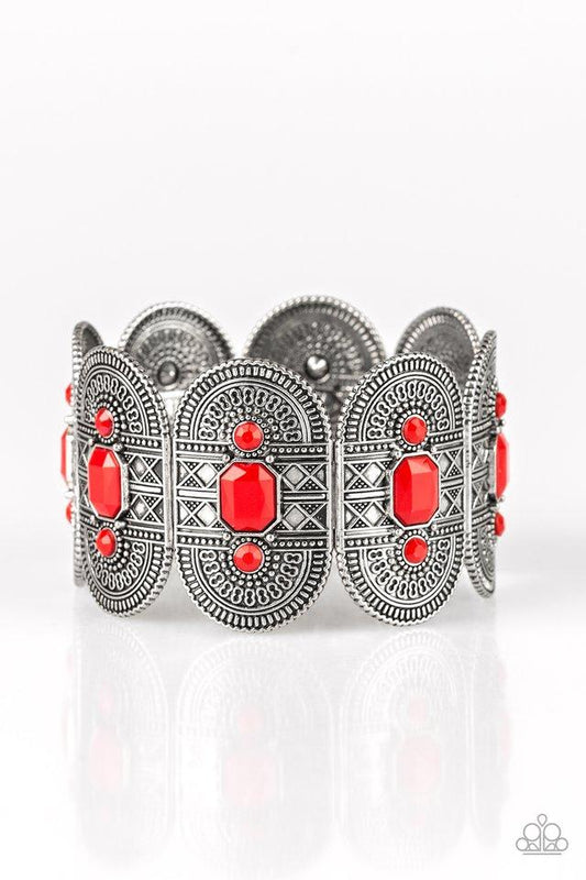 Paparazzi Bracelet ~ Turn Up The TROPICAL Heat - Red