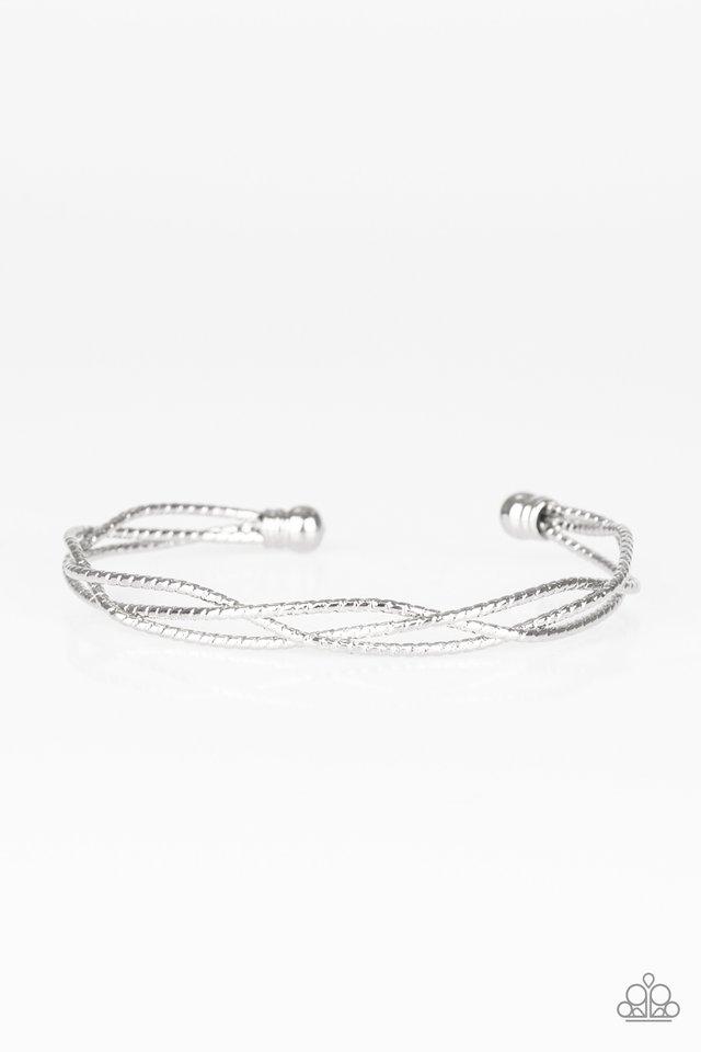 Paparazzi Bracelet ~ Twist Of The Wrist - Silver