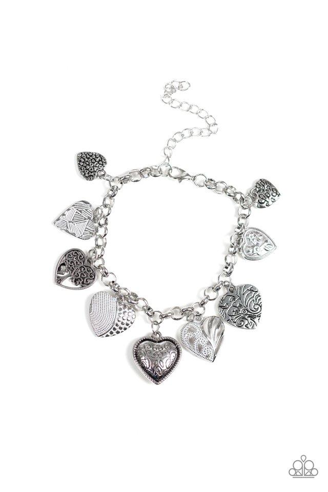 Paparazzi Bracelet ~ Garden Hearts - White
