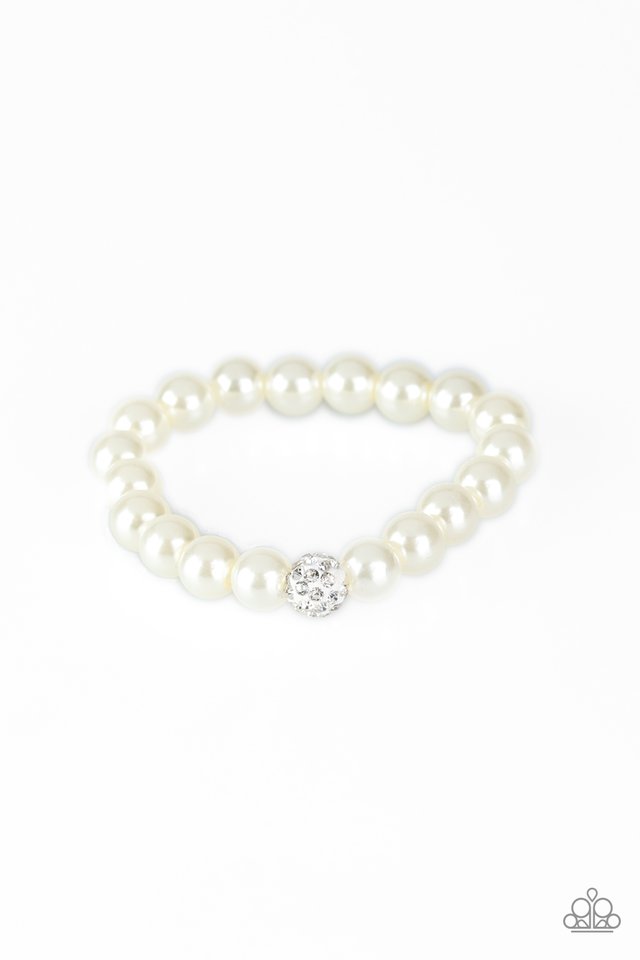 POSHing Your Luck - White - Paparazzi Bracelet Image