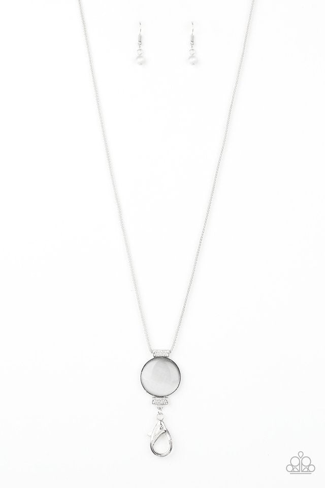 Happy As Can BEAM - White - Paparazzi Necklace Image