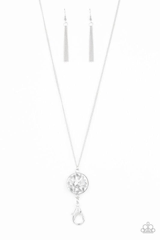 Paparazzi Necklace ~ Dauntless Diva - White