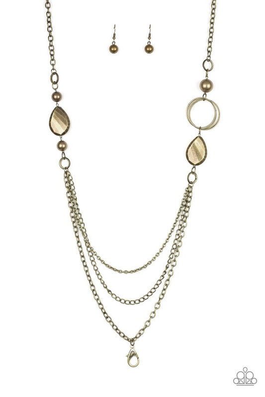 Rebels Have More Fun - Brass - Paparazzi Necklace Image
