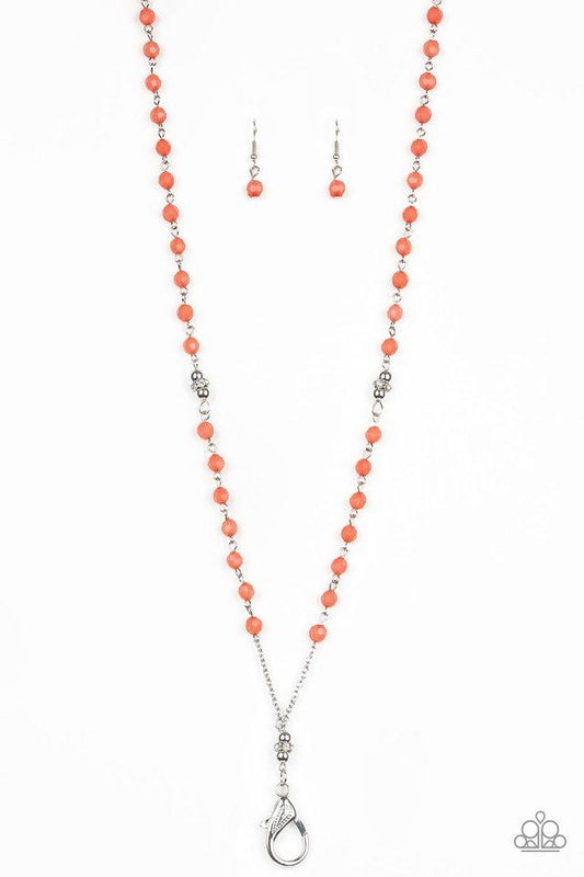 Paparazzi Necklace ~ Tassel Takeover - Orange Lanyard