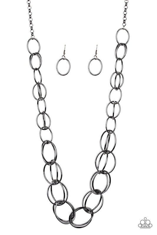 Elegantly Ensnared - Black - Paparazzi Necklace Image