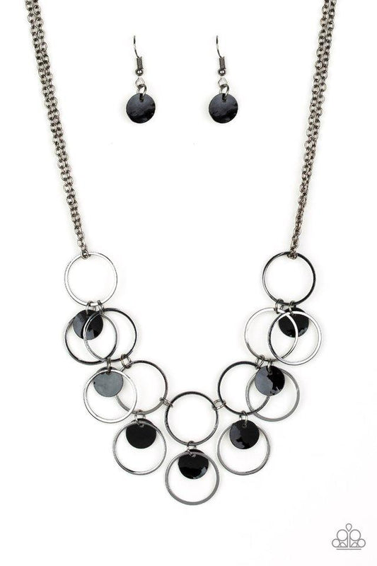 Paparazzi Necklace ~ Ask and You SHELL Receive - Black