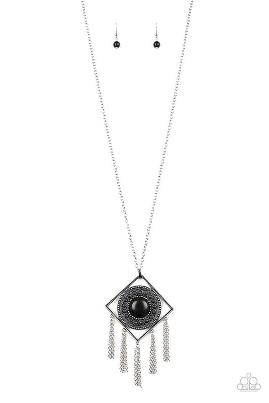 Sandstone Solstice - Black - Paparazzi Necklace Image