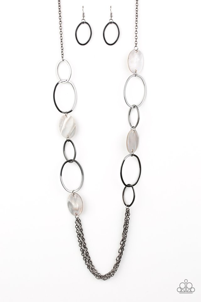 Kaleidoscope Coasts - Black - Paparazzi Necklace Image