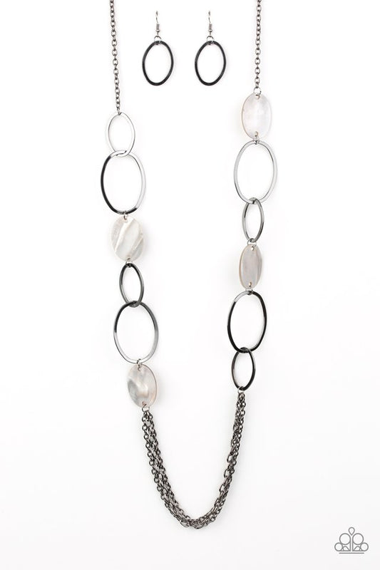 Kaleidoscope Coasts - Black - Paparazzi Necklace Image