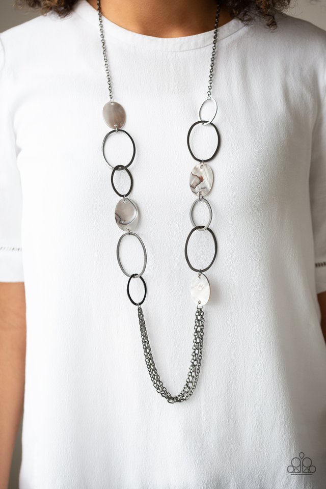 Kaleidoscope Coasts - Black - Paparazzi Necklace Image