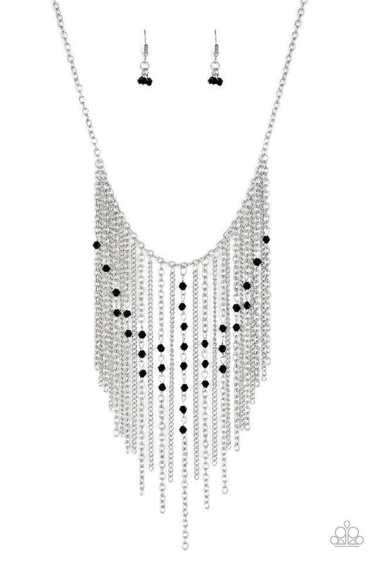 Paparazzi Necklace ~ First Class Fringe - Black