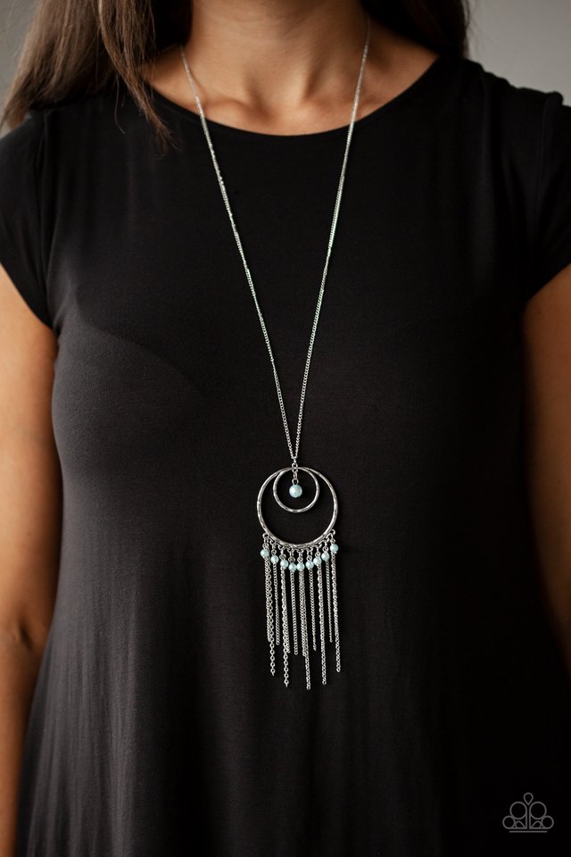 Out Of Bounds Shimmer - Blue - Paparazzi Necklace Image