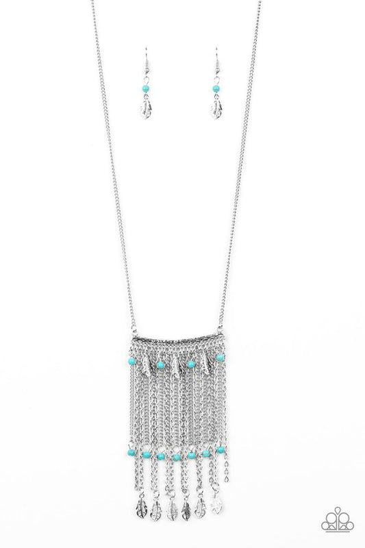 On The Fly - Blue - Paparazzi Necklace Image