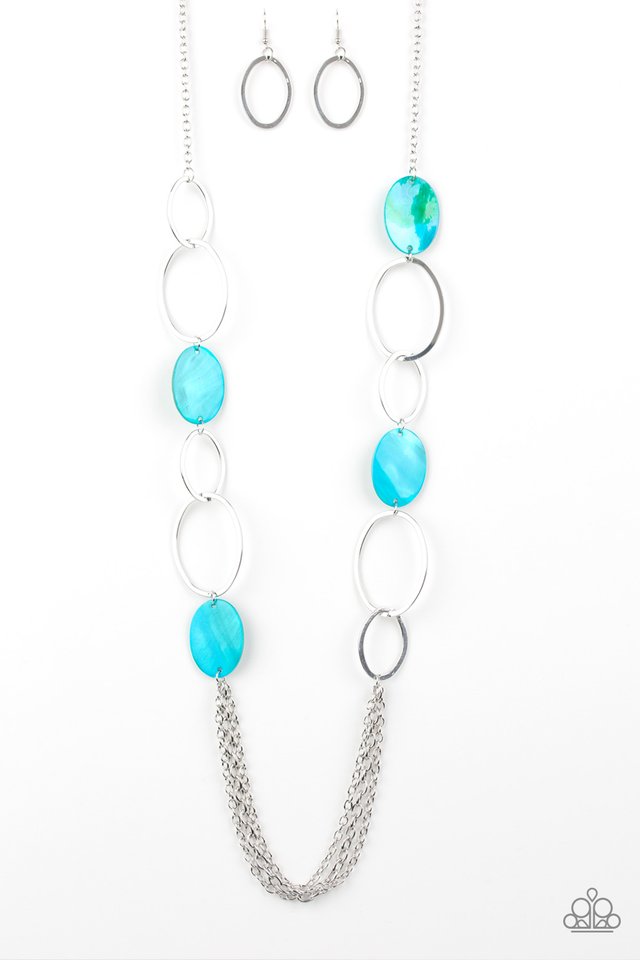 Kaleidoscope Coasts - Blue - Paparazzi Necklace Image