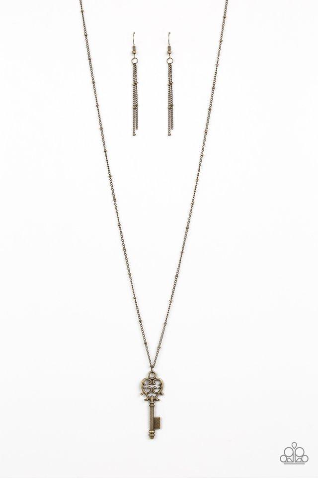 Paparazzi Necklace ~ The Magic Key - Brass