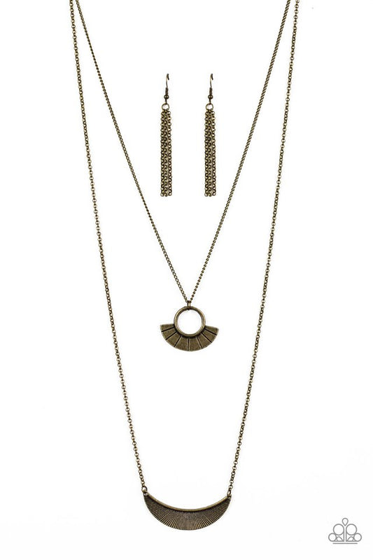 Tribal Trek - Brass - Paparazzi Necklace Image