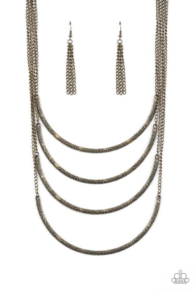 Paparazzi Necklace ~ It Will Be Over MOON - Brass