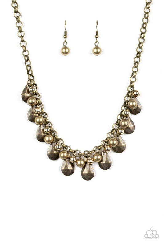 Stage Stunner - Brass - Paparazzi Necklace Image