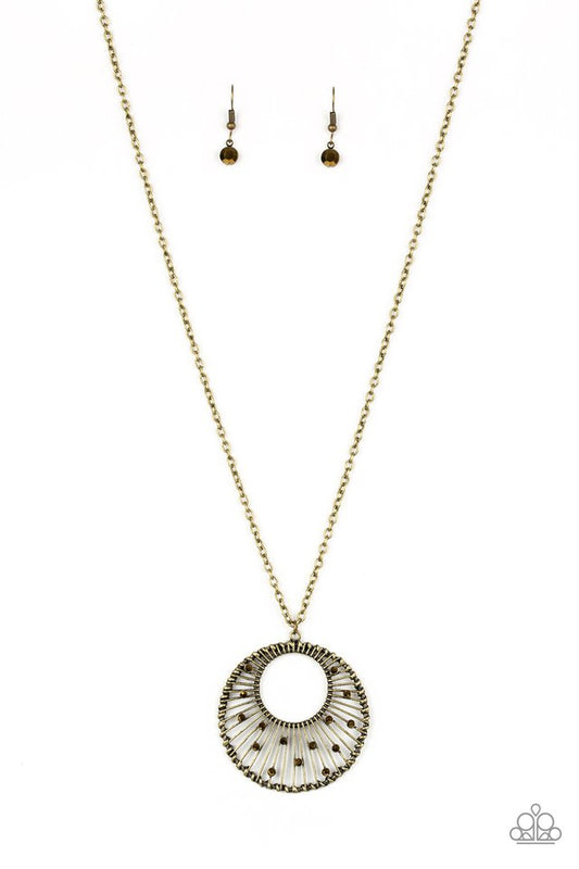 Urban Illumination - Brass - Paparazzi Necklace Image