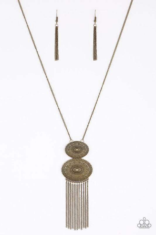 Sun Goddess - Brass - Paparazzi Necklace Image