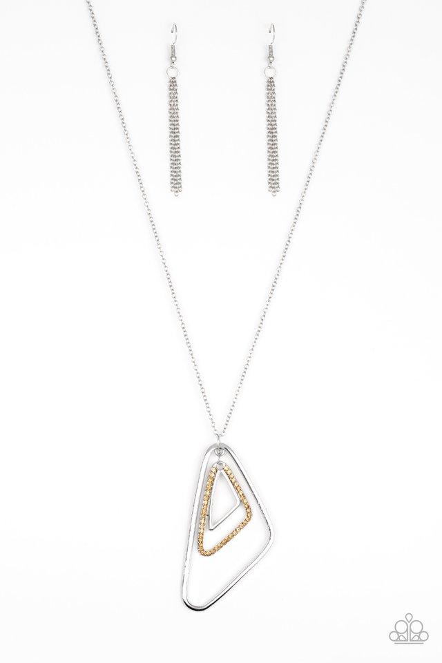 Paparazzi Necklace ~ Triple Trifecta - Brown