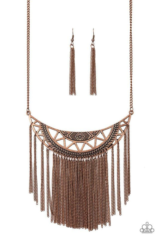 Paparazzi Necklace ~ Empress Excursion - Copper