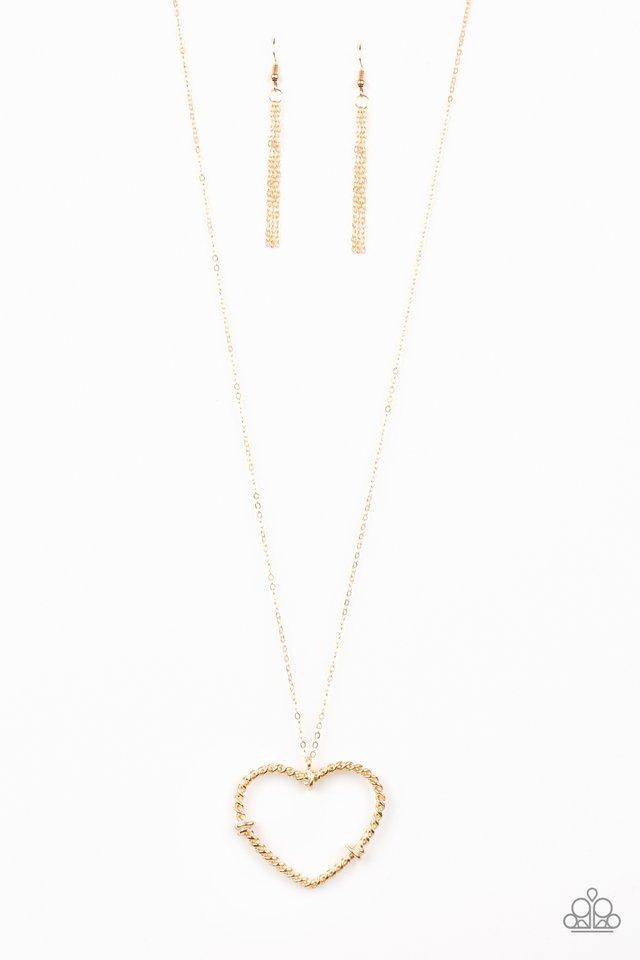 Paparazzi Necklace ~ Straight From The Heart - Gold