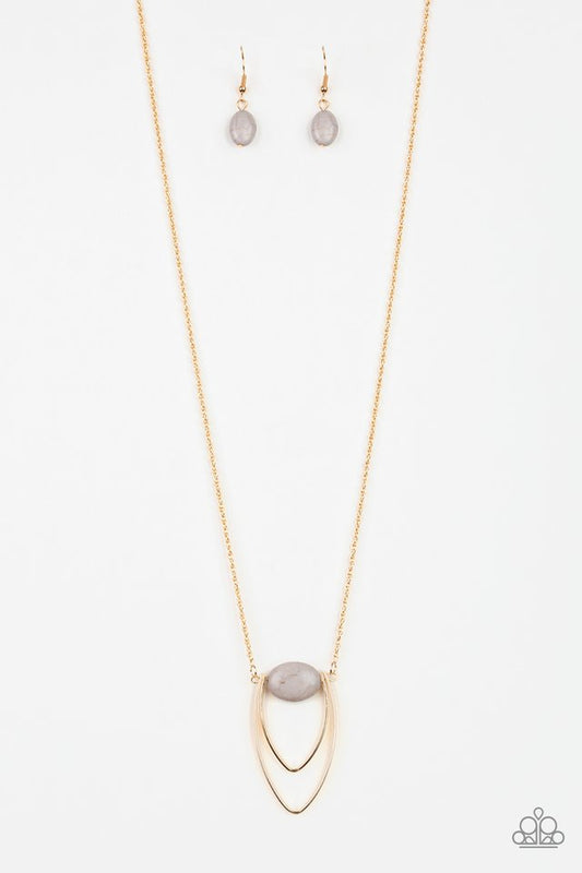 Quarry Quest - Gold - Paparazzi Necklace Image