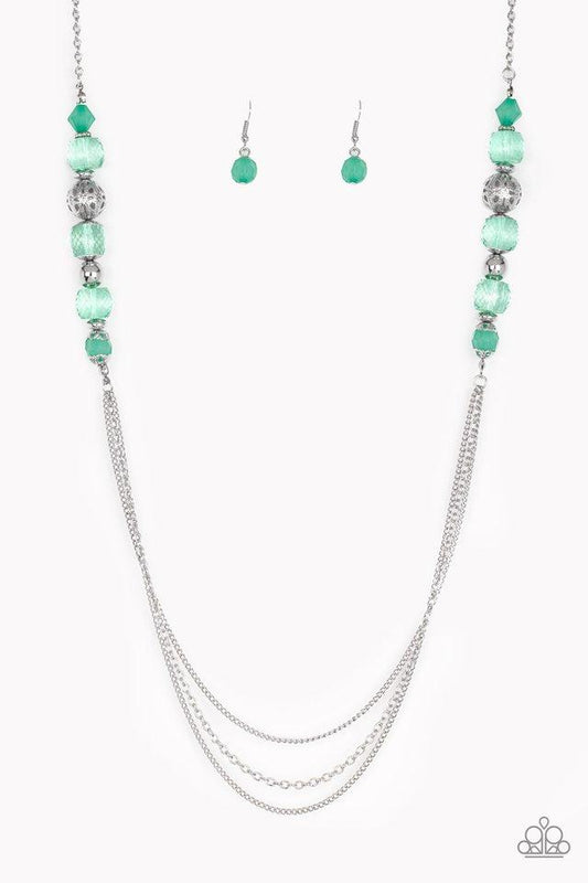 Paparazzi Necklace ~ Native New Yorker - Green