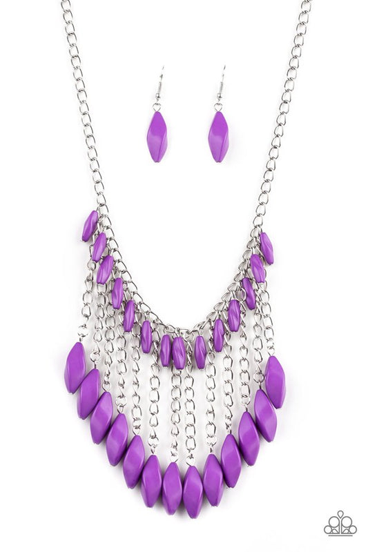 Venturous Vibes - Purple - Paparazzi Necklace Image