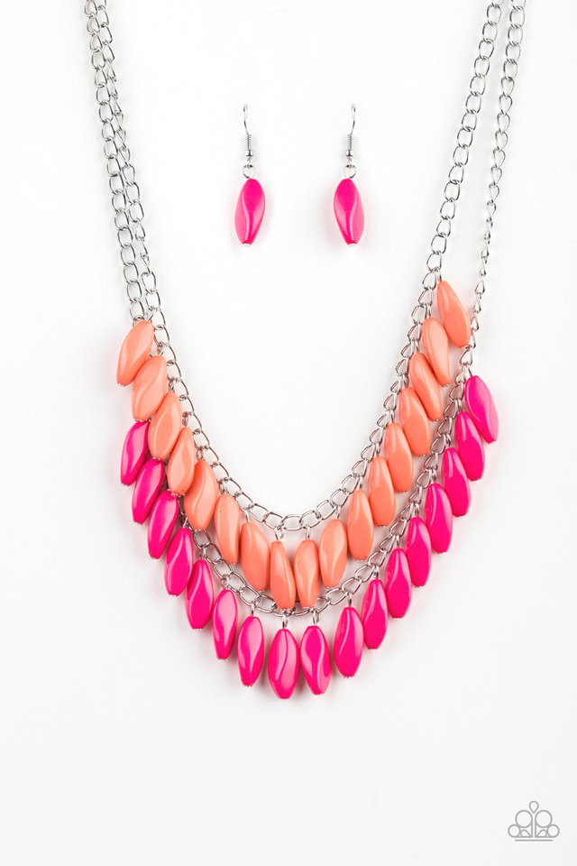 Beaded Boardwalk - Pink - Paparazzi Necklace Image