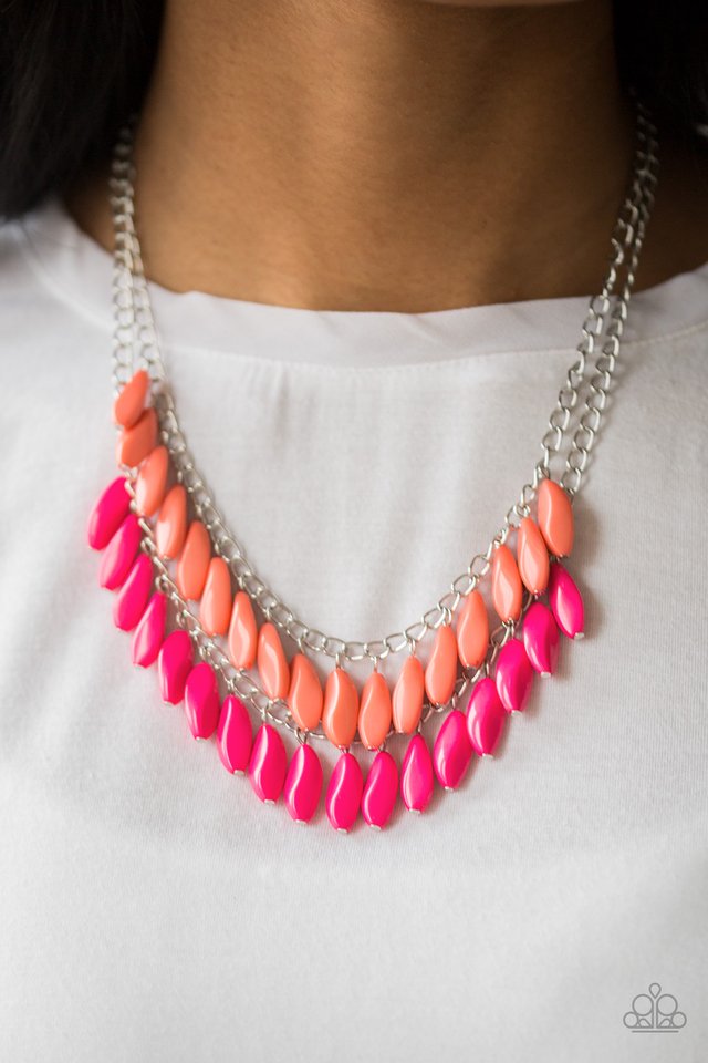 Beaded Boardwalk - Pink - Paparazzi Necklace Image
