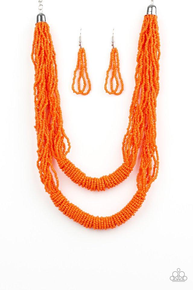 Paparazzi Necklace ~ Right As RAINFOREST - Orange