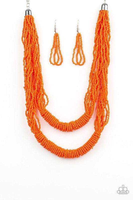 Paparazzi Necklace ~ Right As RAINFOREST - Orange