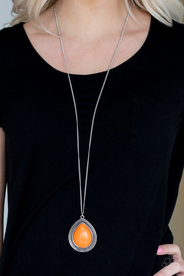 Chroma Courageous - Orange - Paparazzi Necklace Image