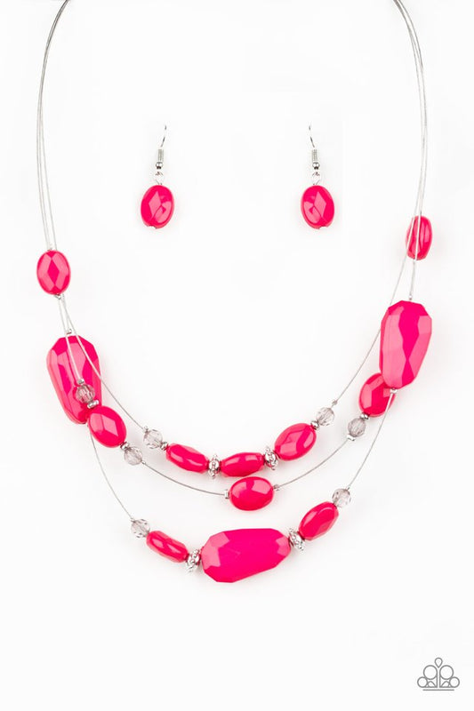 Radiant Reflections - Pink - Paparazzi Necklace Image