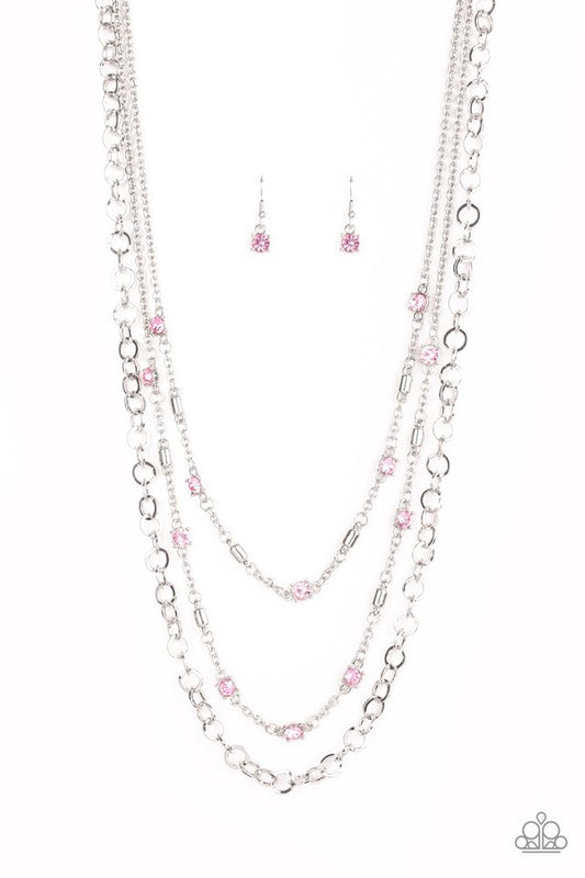 Metro Mixer - Pink - Paparazzi Necklace Image